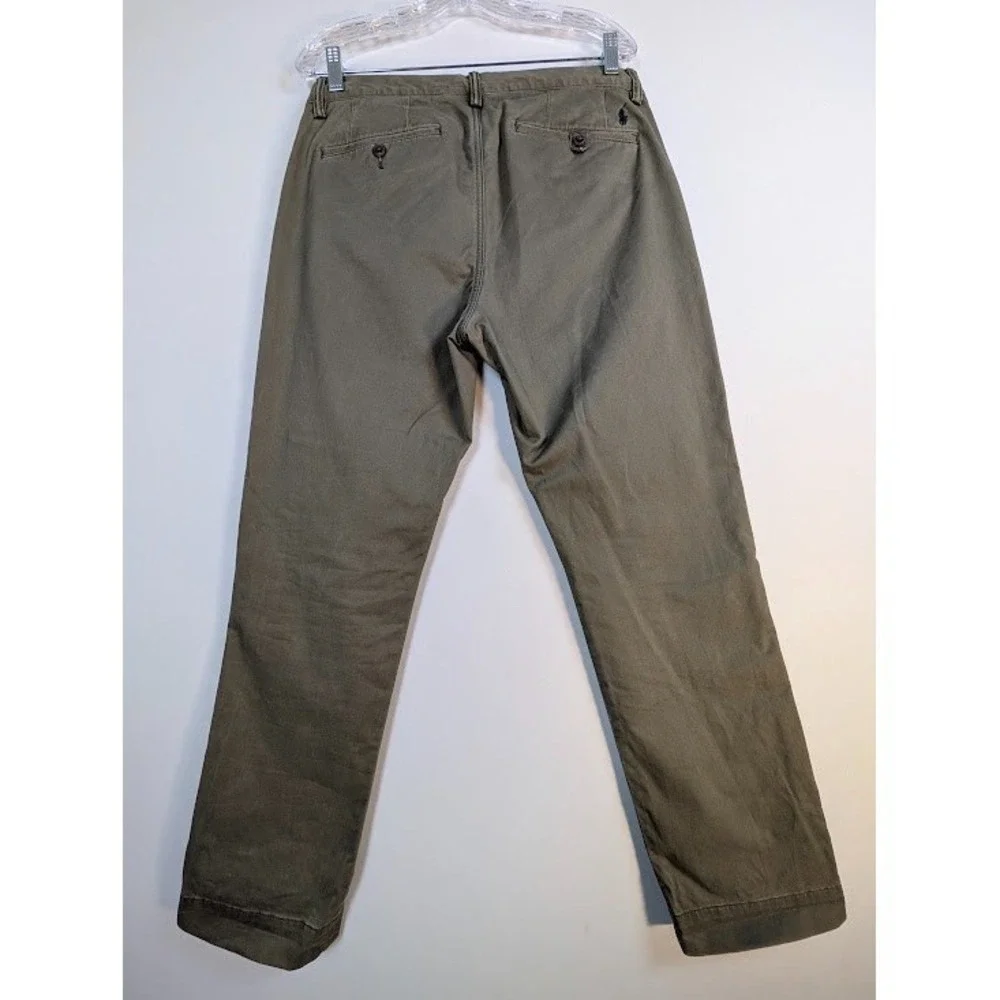 POLO RALPH LAUREN Chino Pants Men's 32x30 (Fits 34x29.5) Olive Stretch Straight